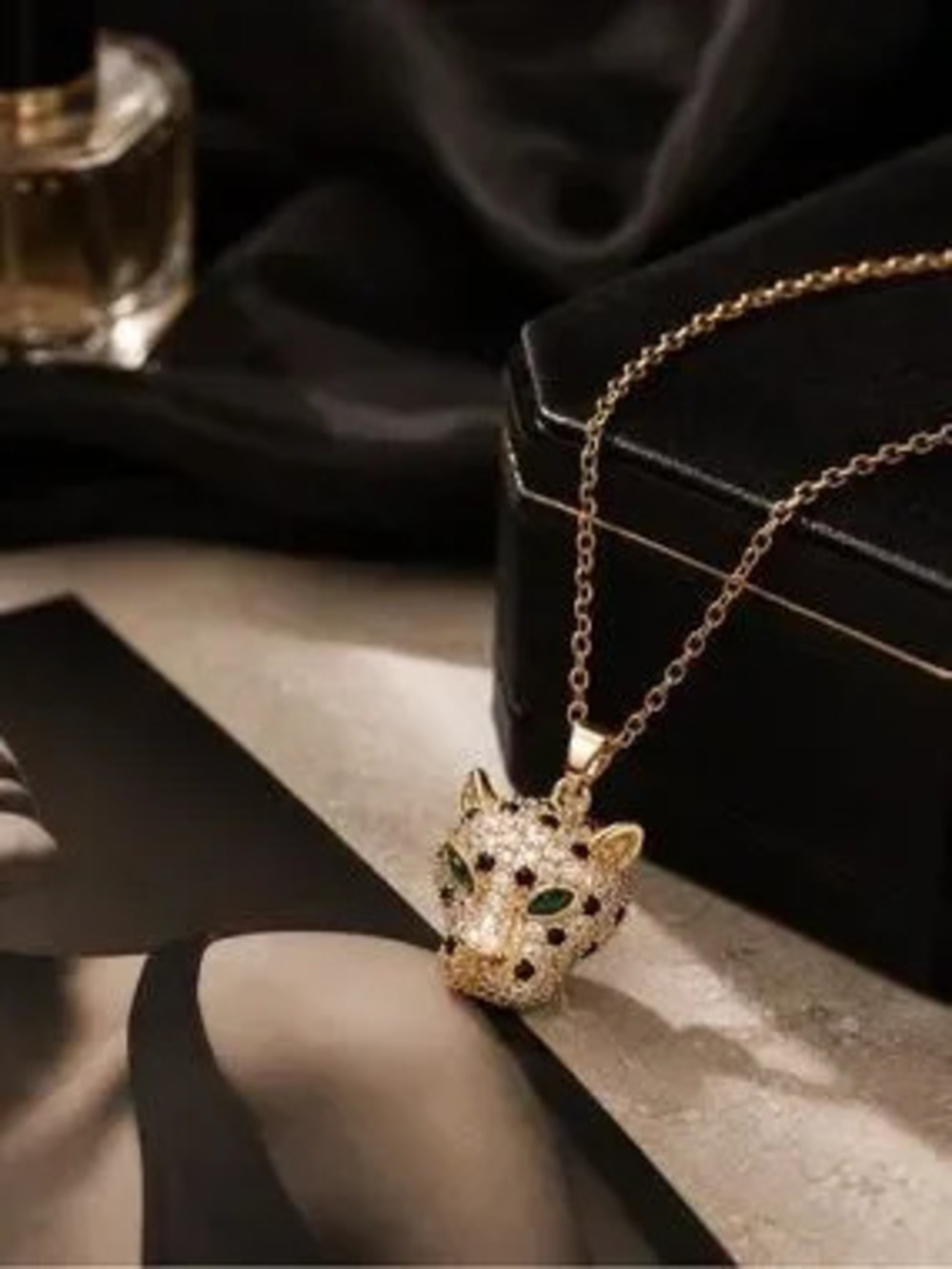 Golden Eclipse Panther Necklace